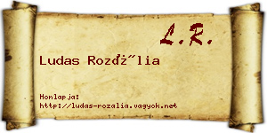 Ludas Rozália névjegykártya